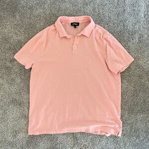 Men's Express Polo peachy pink Short sleeve solid Polo size XL